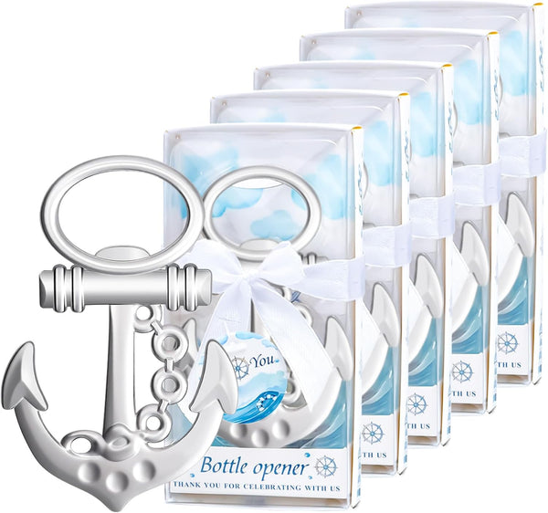 50PCS Anchor Design Bottle Openers for Nautical Themed,Wedding Favors Gifts,Bridal Shower Decorations