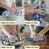 Blue Leaves 4 Pcs Artistic Floral Kitchen Towels, Traditional Art Decorative Absorbent Microfiber Dish Cloth Tea Towel