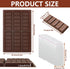Bcautay Set 100pcs Chocolate Bar Molds Silicone Snap Bars Making Food Grade Break-Apart Chocolate Molds with Storage