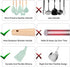 Kitchen Utensils Set, 5 Pcs Non-Stick Silicone Cooking Utensils with Wooden Handle, Heat Resistant Gadgets (Light Green)