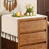 36 Inches yuboo Boho Nightstand Dresser Cover Top for Bedroom, Short Cream Small Farmhouse Coffee Table Runner , Rustic