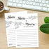 Share a Memory Card, Memorial Cards for Celebration of Life, Funeral Guest Book, 4x6 Inch, 50 Pack