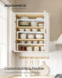 Set 2 Countertop UKCS402W01 SONGMICS Spice Racks, of Expandable Kitchen Shelves, Small Cupboard Organizers, Metal