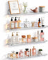 Lifewit Floating Shelves for Bathroom, Acrylic Wall Organizer for Perfume, Makeup, Figures,