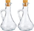 Set, Set 2 Set, Set 2 Crystalia Olive Oil and Vinegar Dispenser Handmade Oil and Vinegar Cruet of with Cork Stopper