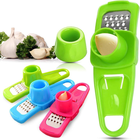 Landkitch -Garlic Grinder (2 Pack)-Hand Garlic Grinder-Small Hand Grinder for Garlic-Garlic Slicer-Garlic Mincer-2025