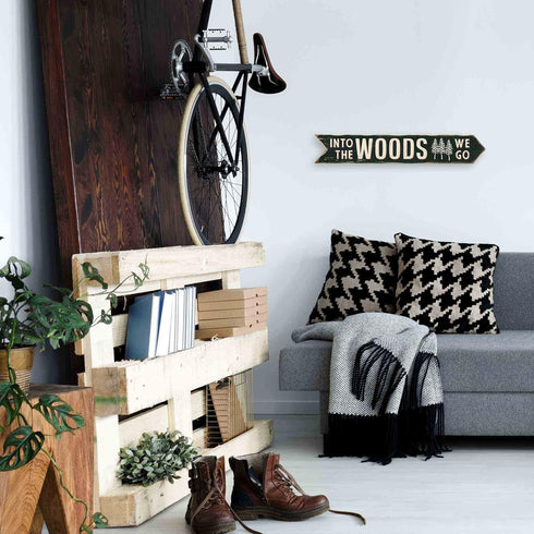 Into the Woods Arrow Wood Wall Decor - Rustic Wall Art for Cabin, Lodge, or Man Cave