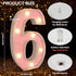 Marquee Numbers Light up LED, Pink Glitter Plastic Numbers Sign, Night Light Decor for Graduation Engagement Wedding