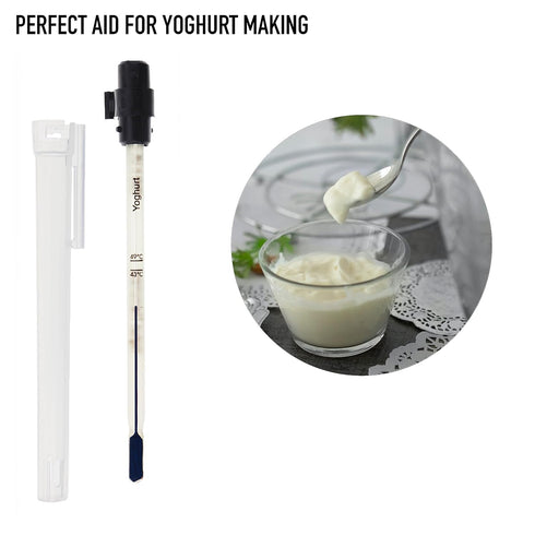 6 Inch Recommended Yogurt Thermometer - Includes Protective Case with Zones