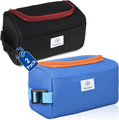 Genteen 2 Packs Freezable Snack Bag Built with Ice Packs,Small Cooler Bag