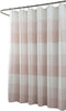 Dainty Home Waffle Weave Shower Curtain - Ombre Striped Pattern in Blush 70" x 72" Water Resistant