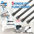 AIZESI Short Tension Curtain Rods, 4 Pcs Black, 28" to 41"