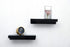 IEEK 15 Inch Black Acrylic Floating Wall Ledge Shelf, Wall Mounted Nursery Kids Bookshelf, Set of 3