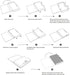PTShadow 4 Pieces Folding Decorative Books for Home Decor, Black and White Bookshelf Decorations, Library Decorations