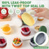 24pcs 4 oz 1/2 Yomarket Small Plastic Containers with Lids, Reusable Cup Small Food Storage Containers, Leakproof
