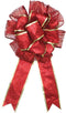 BinaryABC Valentine's Day Bows Decoration Ornaments, Christmas Tree Topper Bow (Red)