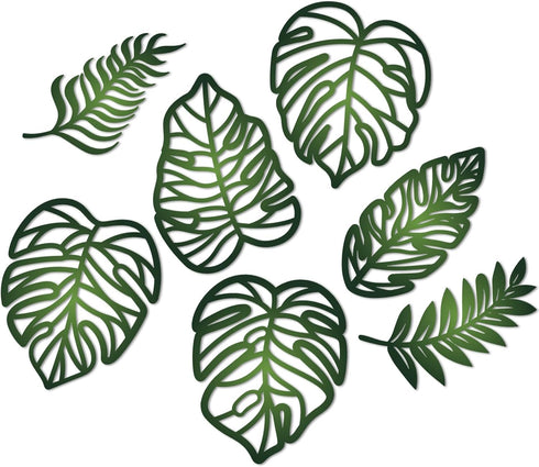 7 Namalu Pcs Tropical Wall Decor Jungle Monstera Wall Art Boho Palm Leaf Wooden Decoration Tropical Nursery Decor