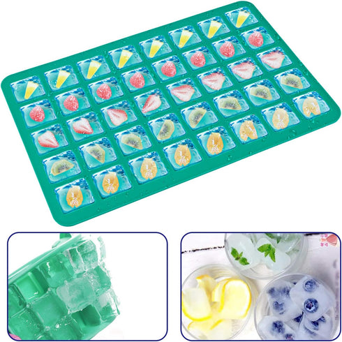 Silicone Caramel Candy Molds, 2 Pack, 40-Cavity Square Hard Candy Mold for Chocolate Truffles, Gummy Jelly, Pralines,