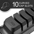 Hat Organizer for Baseball Caps, Holder for 10 Caps, No Install Required Closet Rack System - Black