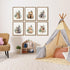 Joocrise Set 6 8x10 Inch Woodland Animal Nursery Wall Art Decor of Baby Boys Room Wall Art Forest Animal Canvas Wall