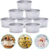 HomeMall 4 Inch Aluminum Round Cake Pan - 8 Pieces Non-stick Mini Cake Baking Pan Set for DIY Baking