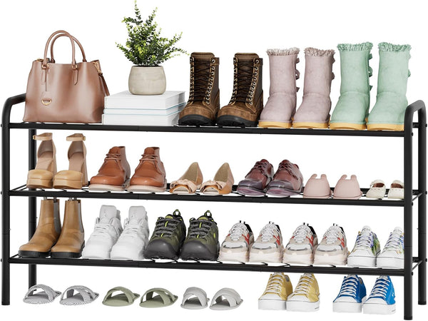 viewcare Long Shoe Rack for Closet, 3-Tier Extra Long Shoe Rack for