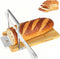 CAROCUT Adjustable Bread Slicer, Foldable Wood & Stainless Steel Guide for Homemade Sourdough,