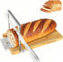 CAROCUT Adjustable Bread Slicer, Foldable Wood & Stainless Steel Guide for Homemade Sourdough,