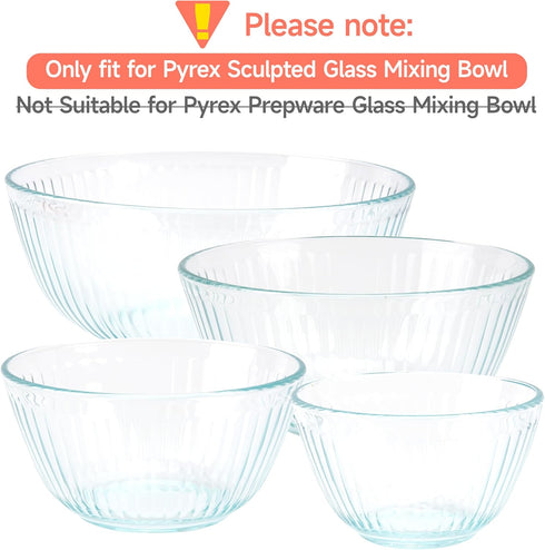 1 Pack Silicone Replacement Lids for Pyrex 7404-S 4.5 Quart Mixing Bowls, Extra Large Size, Dishwasher Safe