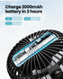 Gaiatop Portable Clip on Fan, Battery Operated Small USB Desk Fan, 3 Speed Quiet Rechargeable Mini Cooling Fan