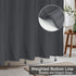 AooHome Fabric Shower Curtain 48 x 72 Inch, Solid Color Bath Curtain with Hooks, Dark Grey