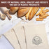 3-Pack 12x17.5 Inch Linen Bread Bags for Homemade Bread & Sourdough, Unbleached with TPU Lining - Reusable Washable