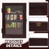 24 Anxiety Bookshelf with Real Mini Books, Cute Mini Bookshelf for Home Room Office Decor, Miniature Library Gifts
