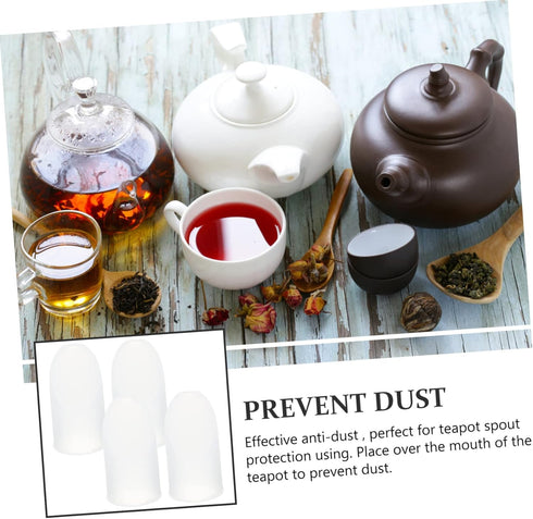 4pcs Teapot Spout Dust Cover Ceramic Decked Accessories Silicone Case Pour Spout Caps Spray Nozzle Spout Cover for Teapot Home Kettle Spout Cover Spout Protectors by FELTECHELECTR