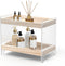 Bathroom Countertop Organizer, 2-Tier Wood Shelf for Cosmetic Storage, Acrylic Standing Rack for Home