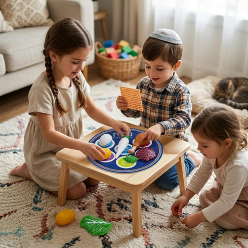 Set Rite Lite Passover Vinyl Seder Plate Food Play Pesach Seder Jewish Holiday Party Favor Matzah Dish Table Decoration