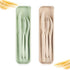 Travel Utensil Set with Case, 2 Sets Wheat Straw Reusable Spoon Chopstick Forks Tableware, Portable Cutlery for Daily