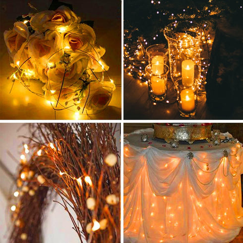 16 Pack 30 10 Led Fairy Lights Battery Operated String Lights Feet Waterproof Twinkle Lights Mason Jar Lights Silver