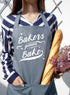 Funny Baking Aprons for Women Men, Cute Kitchen Cooking Apron with 2 Pockets, Gifts for Bakers