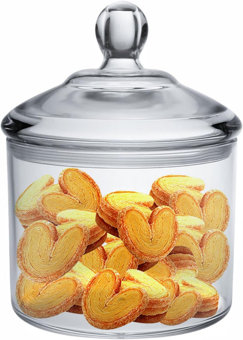 Cookie Jar, Clear Acrylic Airtight Candy Dish with Lid for Nuts, 40 OZ