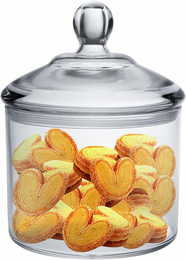 Cookie Jar, Clear Acrylic Airtight Candy Dish with Lid for Nuts, 40 OZ