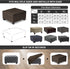 NeColorLife Waterproof Square Ottoman Cover, Thick Stretch Velvet Slipcover for Footstool, Non-Slip Soft Furniture
