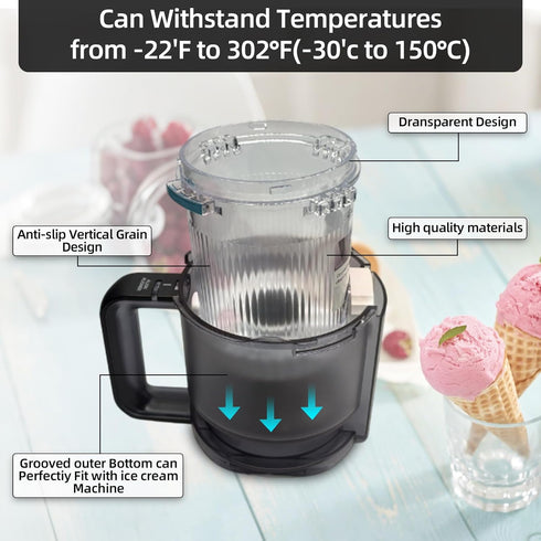 4 Pack Lids,NC700 creami swirl pints and Makers Containers Cups creami accessories Compatible with Swirl Ice Cream