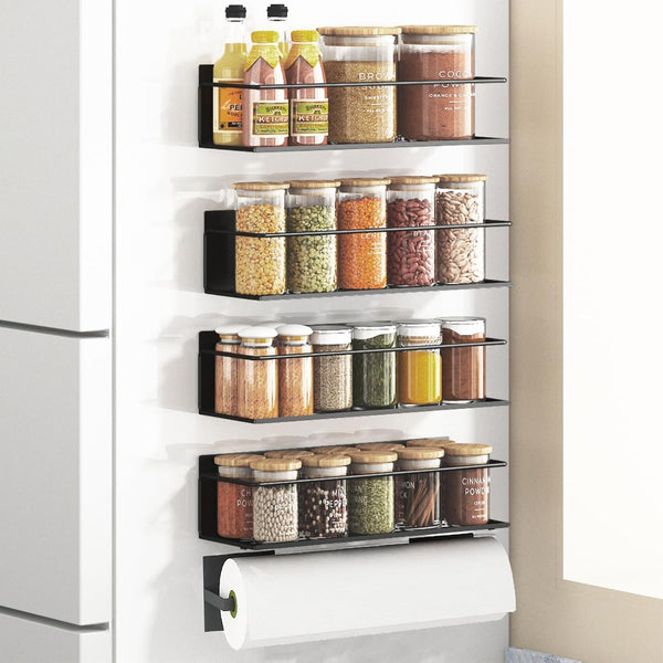 Magnetic Spice Rack For Refrigerator, Magnetic Fridge Shelf For Kitchen, Magnetic Shelf