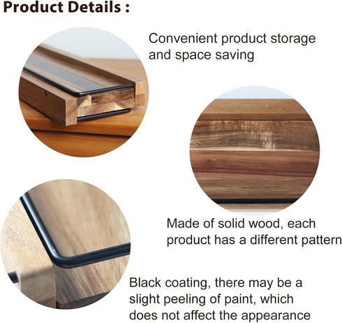 Stove Top Shelf, Magnetic Oven Shelf, Kitchen Storage Solution, 2pcs 15" Hard Wood Spice Racks
