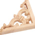 MUXSAM 4Pcs Wood Carved Appliques Onlays - Unpainted Wooden Corner Carvings for Wall Door Mirror Cabinet Decor,