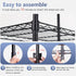 FDW 5 Tier Pantry Shelves, Adjustable Storage Rack Metal Shelf NSF Units for Kitchen, Garage, Small Places, Black