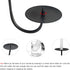 Double Armed Iron Candle Holders, Metal Wall Sconce Holder Set of 2, Black Modern Wall Candle Sconces for Living Room,