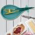 Aqua Blue Whale Spoon Rest for Kitchen Counter, Ceramic Spoon Holder for Stove Top, Modern Farmhouse Kitchen Décor, 7.8