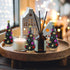 6 4.3 Inch Winlyn Pcs Artificial Mini Christmas Trees Frosted Green Bottle Brush Trees with Wood Bases Sisal Trees